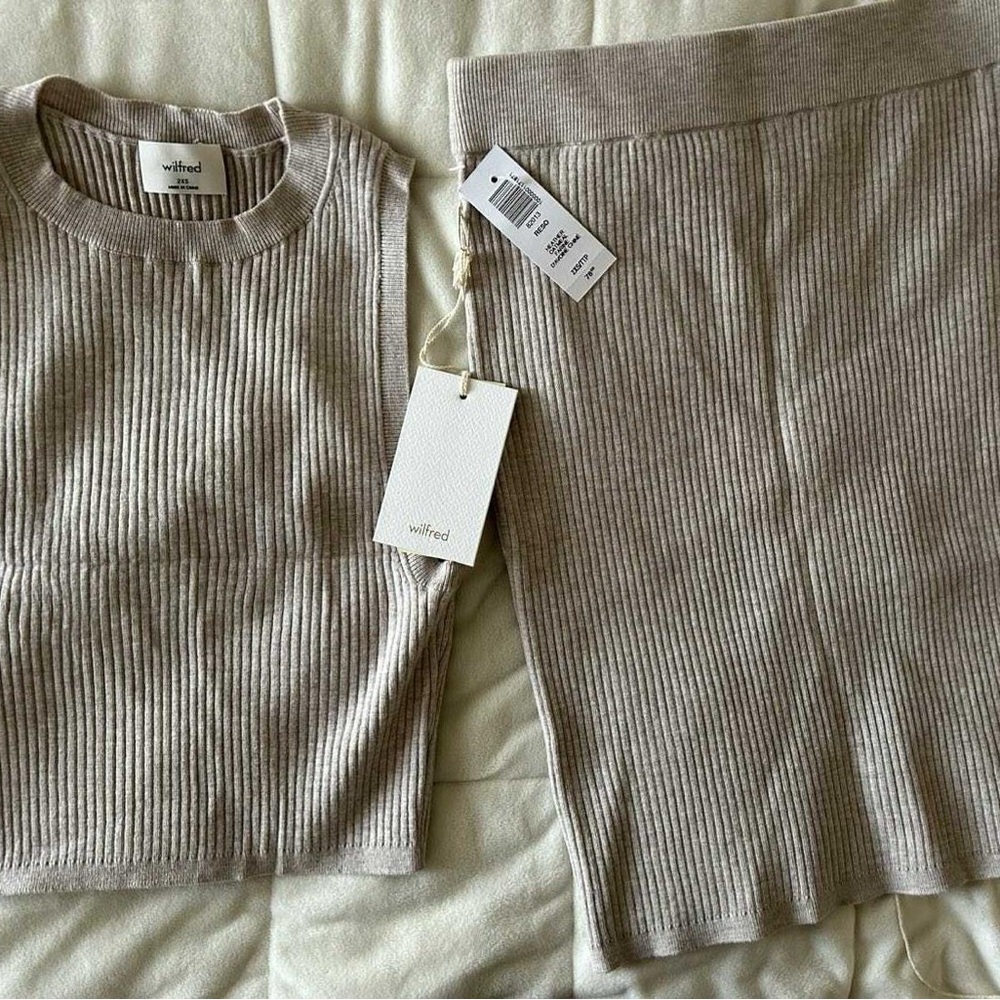 Aritzia Wilfred Matching skirt and top set NEW!